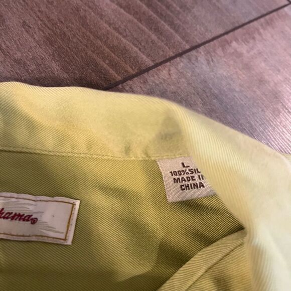 Tommy Bahama Green Casual Hawaiian Shirt Men Large  Bin I-15 - Picture 4 of 5